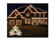 Winterland S ICSNWW IW Snowflake Icicle Light Set With Warm White Lights