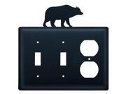 Village Wrought Iron ESSO 14 Double Switch Single Outlet Cover Bear