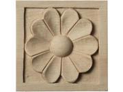 Ekena Millwork ROS03X03MEAL 3 in. W x 3 in. H x .62 in. D Small Medway Rosette Alder Architectural Accent