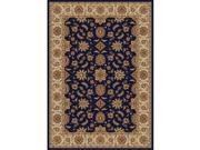 Radici 1592 1083 NAVY Como Rectangular Navy Blue Traditional Italy Area Rug 9 ft. 10 in. W x 12 ft. 10 in. H