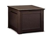Rubbermaid 1837303 29 in. D X 29 in. W X 25 in. H Patio Chic Brown Storage Deck Box