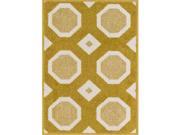 Loloi Rugs TERCHTC07XCIV300R 3 ft. x 3 ft. Terrace Round Shape Power Loomed Area Rug Citron and Ivory