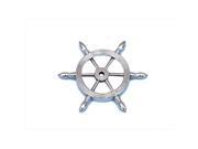 Handcrafted Model Ships SW 1755 Chrome Ship Wheel Paperweight 4 in. Decorative Accent