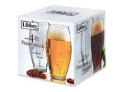 Libbey Glass 2233S4 4 Piece Football Tumbler Set