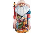 G.Debrekht 241122 Woodcarving Magic Night Father Frost 11 in. Woodcarved Santa