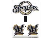 Dixie LS 10032 Milwaukee Brewers MLB Metal Novelty Light Switch Cover Plate