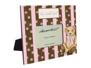 Lexington Studios 36003P Cocoa Cabana Pink Teddy 4 X 6 Off Centered Picture Frame