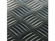 Rubber Cal Diamond Grip Resilient Rubber Flooring Rolls Black 48 x 48 x 0.08 in.