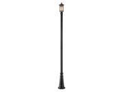 Z Lite 527PHM 519P BK Outdoor Post Light Black Aluminum Glass