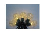 Winterland S 10G40TNWW 12G G40 Gold Tinsel 10 Warm White 5 mm. LED Green Wire Stackable Plug