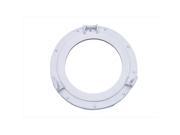 Handcrafted Model Ships MC 1963 12White M Brass Deluxe Class Porthole Mirror 12 in. White Decorative Accent