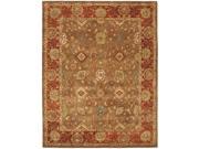 Safavieh HG952A 8 7 ft. 6 in. x 9 ft. 6 in. Large Rectangle Traditional Heritage Moss And Rust Hand Tufted Rug