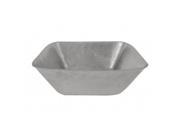 Square Vessel Hammered Copper Sink in Electroless Nickel