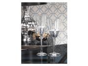 Zodax BAR 426S Set of Eight Barclay Butera Casablanca Collection Fez Cut Red Wine Glasses with Silver Leaf
