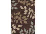 IMS 27130151899035 Floral Design Contemporary Area Rug Brown Beige 3 x 5 ft.