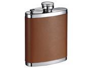 Visol VF6015 Robert 7 oz Brown Leather Hip Flask
