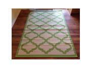 IMS 260797253bg LGR Moraccan Tile Pattern Heavyweight Indoor Outdoor Patio Rug Beige Light Green 6 x 9 ft.