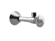 Westbrass D1112 05 Angle Stop with .5 in. Copper Sweat and Round Handle Polished Nickel