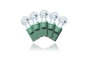 Winterland S 70G12PW 4G G12 Faceted Pure White LED Light Set With In Line Rectifer On Green Wire