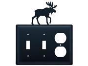 Village Wrought Iron ESSO 19 Double Switch Single Outlet Cover Moose