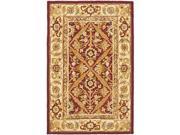 Safavieh HK816B 24 2 ft. 6 in. x 4 ft. Accent Transitional Chelsea Ivory Red Hand Hooked Rug