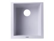 ALFI Brand AB1720UM W Undercount Rectangular Granite Composite Kitchen Prep Sink White 17 in.