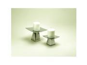 Modern Day Accents 3510 Alum Pedestal Candleholders Set of 2