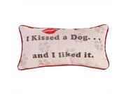 Manual Woodworkers and Weavers SHKDLI I Kissed A Dog and I Liked It Printed Pillow 17 X 9 in.