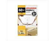 Sylvania 60 Watts Double Life Light Bulb Clear