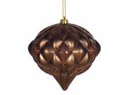 Vickerman M112219 5.7 in. Chocolate Matte Glitter Diamond