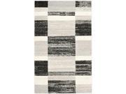 Safavieh RET2692 9079 5 5 x 8 ft. Medium Rectangle Contemporary Retro Black Light Grey Shag Rug