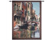Manual Woodworkers and Weavers HWGRCR Canal With Reflections Tapestry Wall Hanging Vertical 35 X 53 in.