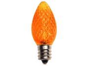 Queens of Christmas C7 RETRO OR TW C7 RETRO OR TW C7 Faceted Orange Twinkle LED Retrofit Lamp with 3 internal LEDs and an E12 Base