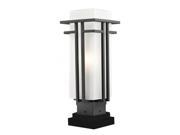 Z Lite 550PHM SQPM ORBZ Outdoor Pier Mount Light Oil Rubbed Bronze Steel Glass