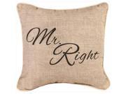 Manual Woodworkers and Weavers SDPMRR Mr. Right Printed Pillow Vivid Colors 12 X 12 in.