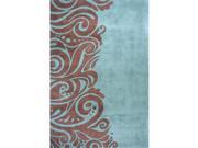 Momeni NEWWANW 88TQS5380 New Wave 5.25 ft. x 8 ft. Rug Turquoise