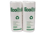 Wausau Papers 40000 11 x 9 EcoSoft Household Roll Towels White