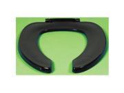 Centoco Manufacturing 201085 Centoco Plastic Black Open Front Elongatedtoilet Seat Less Cover