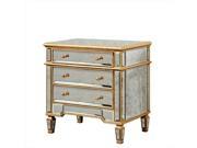 Elegant Lighting MF1 1002GA 30 x 20 x 30 in. Florentine 3 Drawer Cabinet Gold Antique Mirror