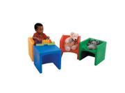 Childrens Factory CF910 007 Multi Colored Chair Cube Set of 4