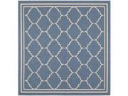 Safavieh CY6889 243 7SQ 6 ft. 7 in. x 6 ft. 7 in. Square Indoor Outdoor Courtyard Blue and Beige Power Loomed Rug