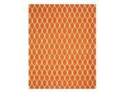 EORC VC1001OR 6 ft. Modern Orange Hand Tufted Wool Chain Link Rug