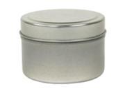 Frontier Natural Products 8662 4 oz. Round Metal Tin With Silver Finish
