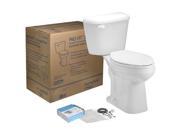 Mansfield 4130CTK Alto Profit 1 1.28 Toilet To Go White Round Front Complete Toilet Kit