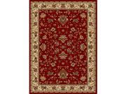 Radici 1597 1435 RED Como Rectangular Red Traditional Italy Area Rug 5 ft. 3 in. W x 5 ft. 3 in. H