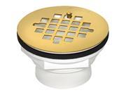 Oatey 42078 Shower Drain With Brass Cover 2 In.