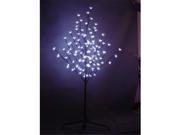 Queens of Christmas CH 108PW 06 24V CH 108PW 06 24V 6 tall Pure White Cherry tree with 108 LEDs