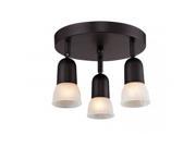 Z Lite 224 3 Light Semi Flush Mount Oil Rubbed Bronze Iron Glass