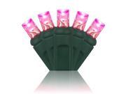 Queens of Christmas S 100MMPI 8G S 100MMPI 8G Pink LED 5MM Conical Light Set