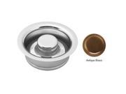 Westbrass D2089 06 In Sink Erator Disposal Flange and Stopper Antique Brass